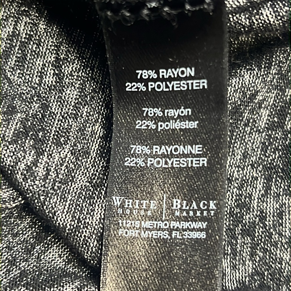 3/$15 White House Black Market - Women's Black Long Sleeve Tee Size XL - Picture 6 of 10